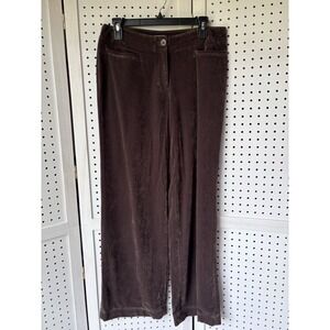 J. Jill Women's Size 6 Rayon Brown Wide Leg Corduroy Pants